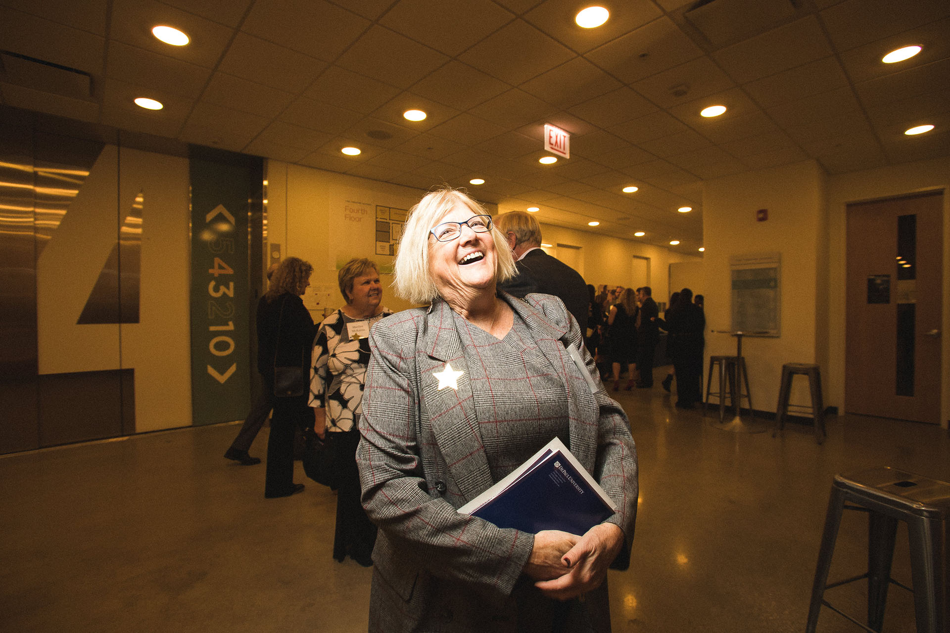Board Member Linda Sieracki enjoys the evening.