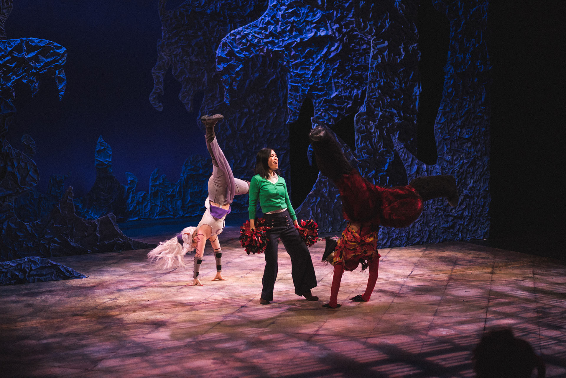 Cast members from She Kills Monsters performing as part of the evening’s program in the Dr. John R. and Joyce L. Watts Theatre.