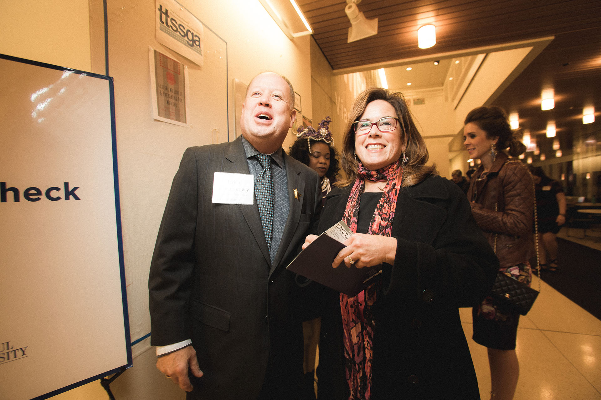 Theatre School Board Chair Brian Montgomery and his wife, Laura, enjoying the festivities.