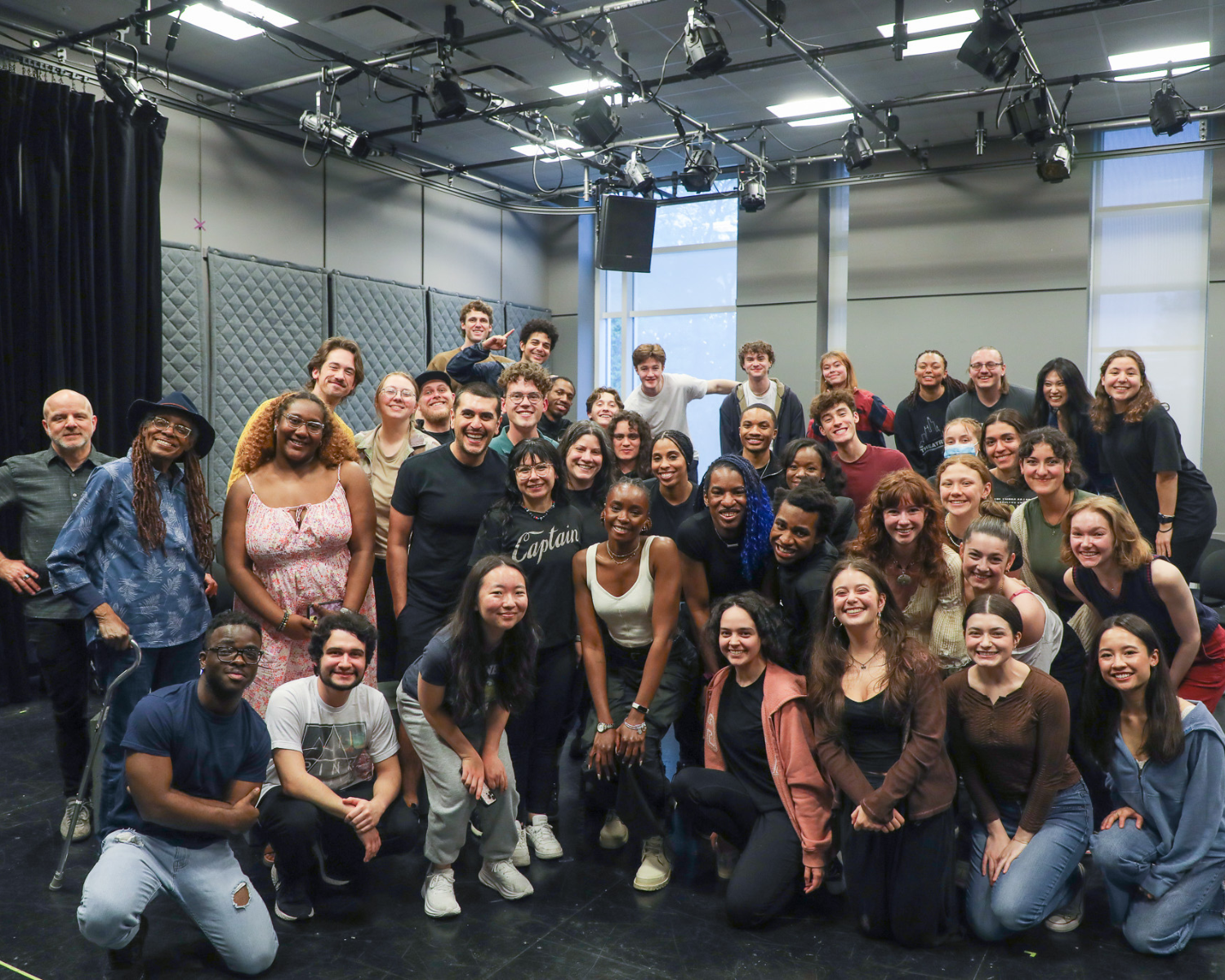 KiKi Layne with Theatre School students and faculty